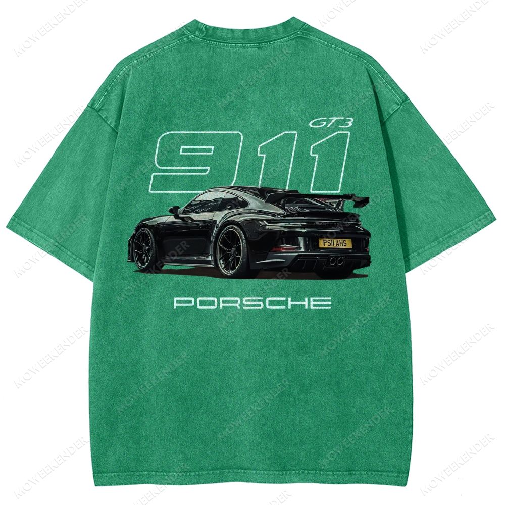 911 Racing Cars Unisex Fit Washed T-Shirt