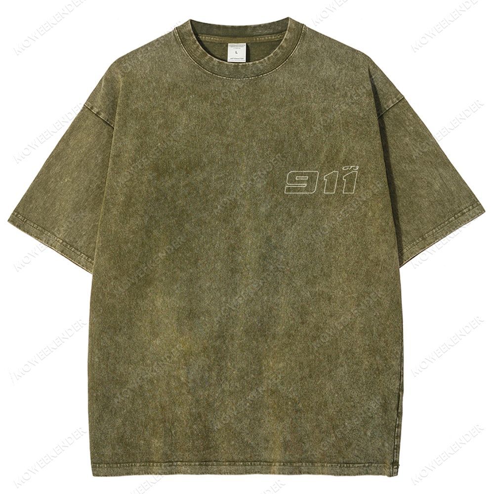 911 Racing Cars Unisex Fit Washed T-Shirt