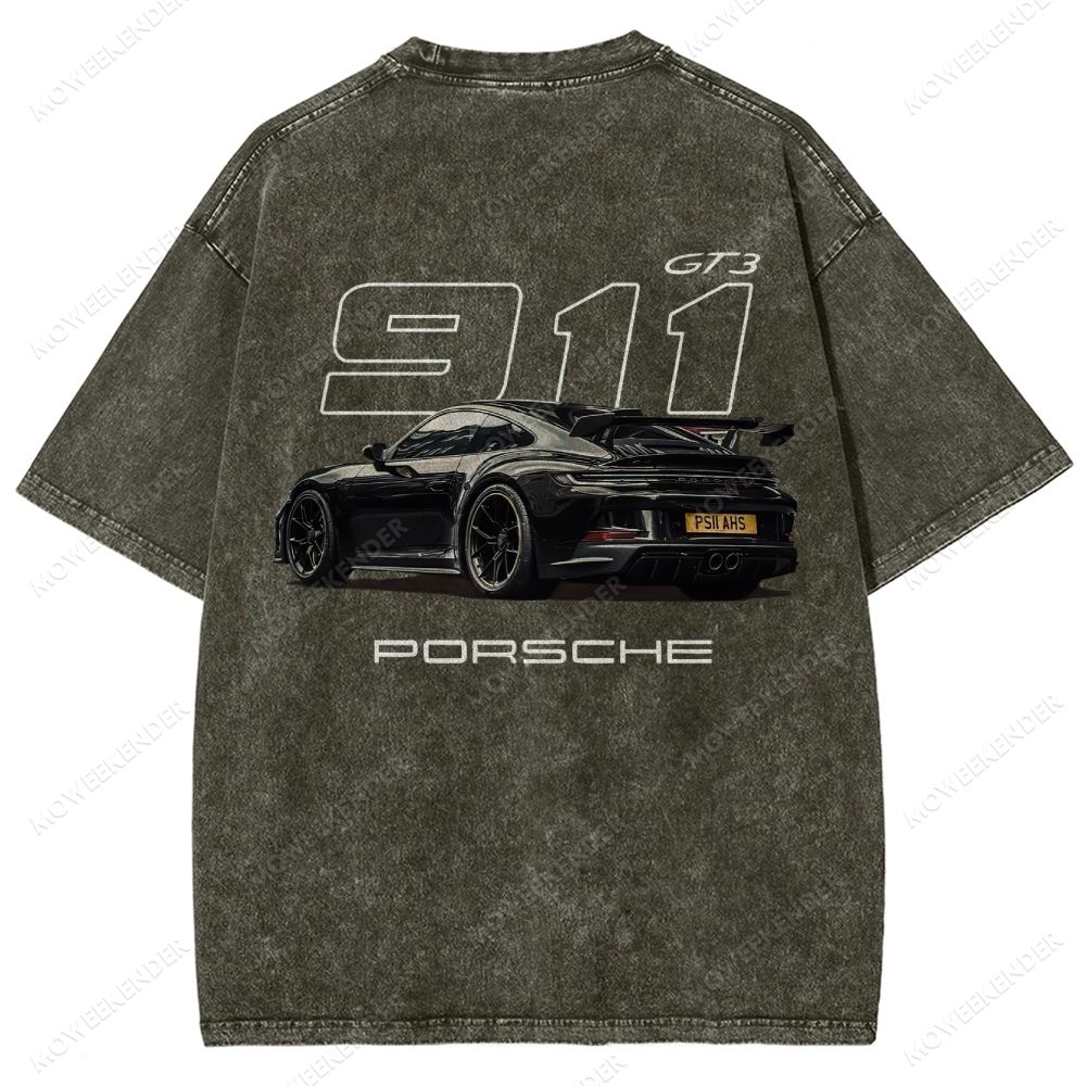 911 Racing Cars Unisex Fit Washed T-Shirt