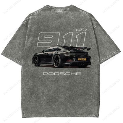 911 Racing Cars Unisex Fit Washed T-Shirt