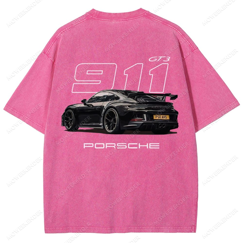 911 Racing Cars Unisex Fit Washed T-Shirt