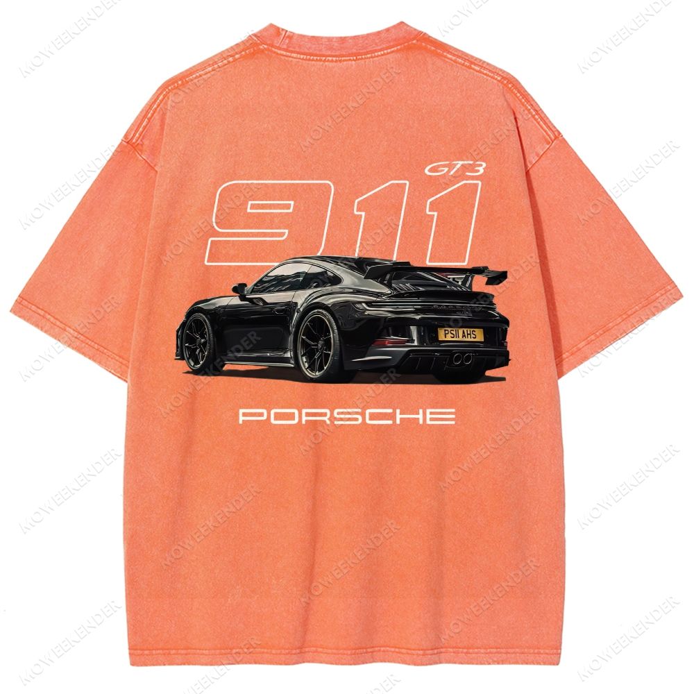 911 Racing Cars Unisex Fit Washed T-Shirt