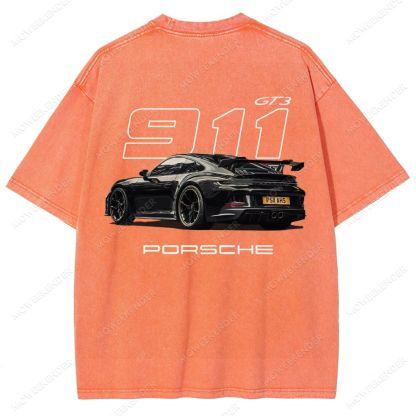 911 Racing Cars Unisex Fit Washed T-Shirt
