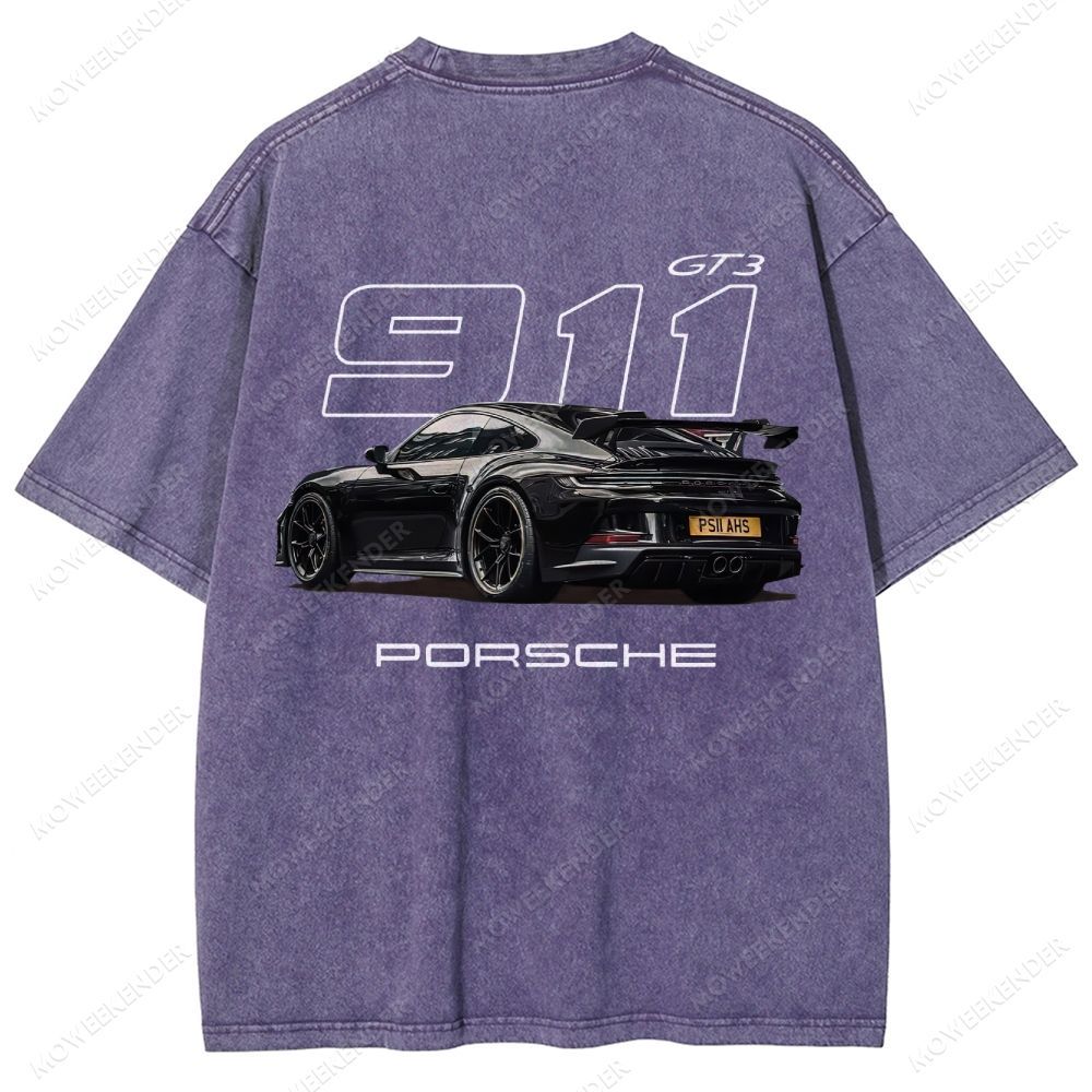 911 Racing Cars Unisex Fit Washed T-Shirt