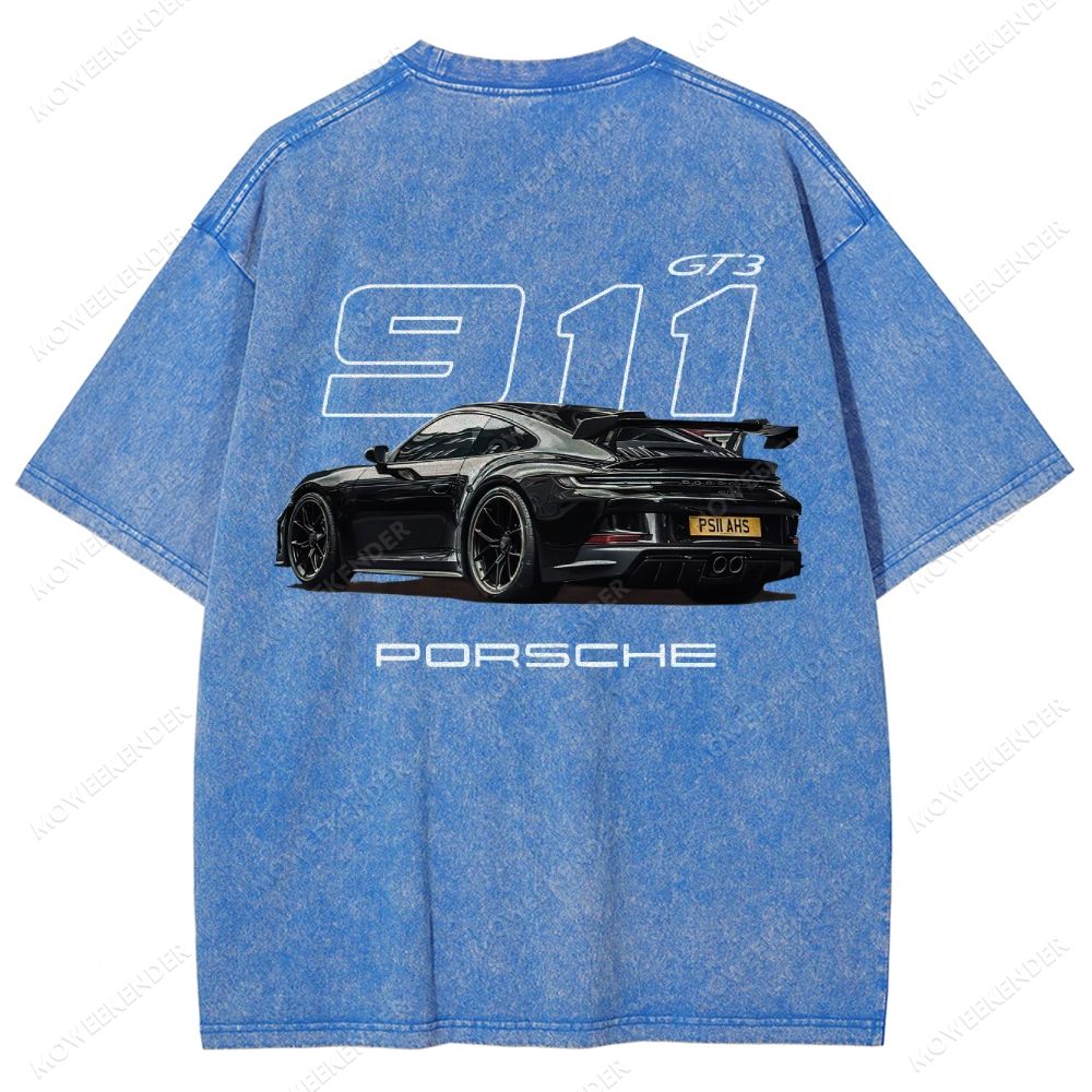 911 Racing Cars Unisex Fit Washed T-Shirt
