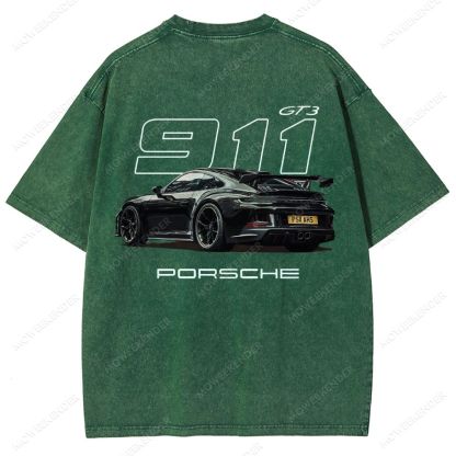 911 Racing Cars Unisex Fit Washed T-Shirt