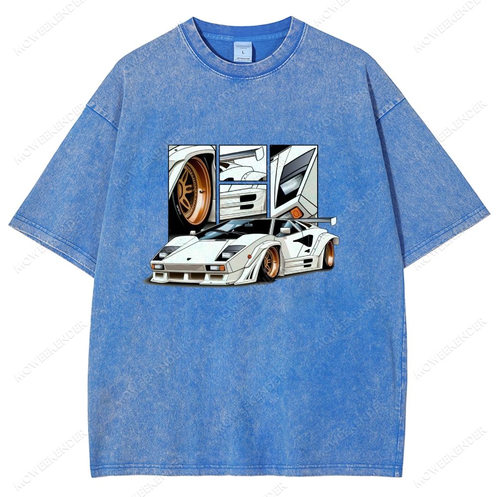 Racing Cars Unisex Fit Washed T-Shirt