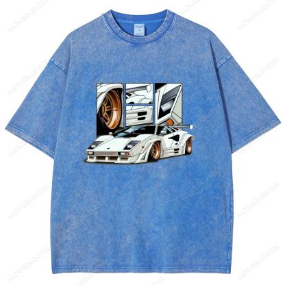 Racing Cars Unisex Fit Washed T-Shirt