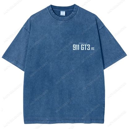 Racing Cars Poster Unisex Fit Washed T-Shirt