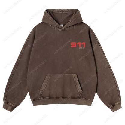 911 GT3 RS Racing Cars Unisex Fit Vintage Washed Hoodie