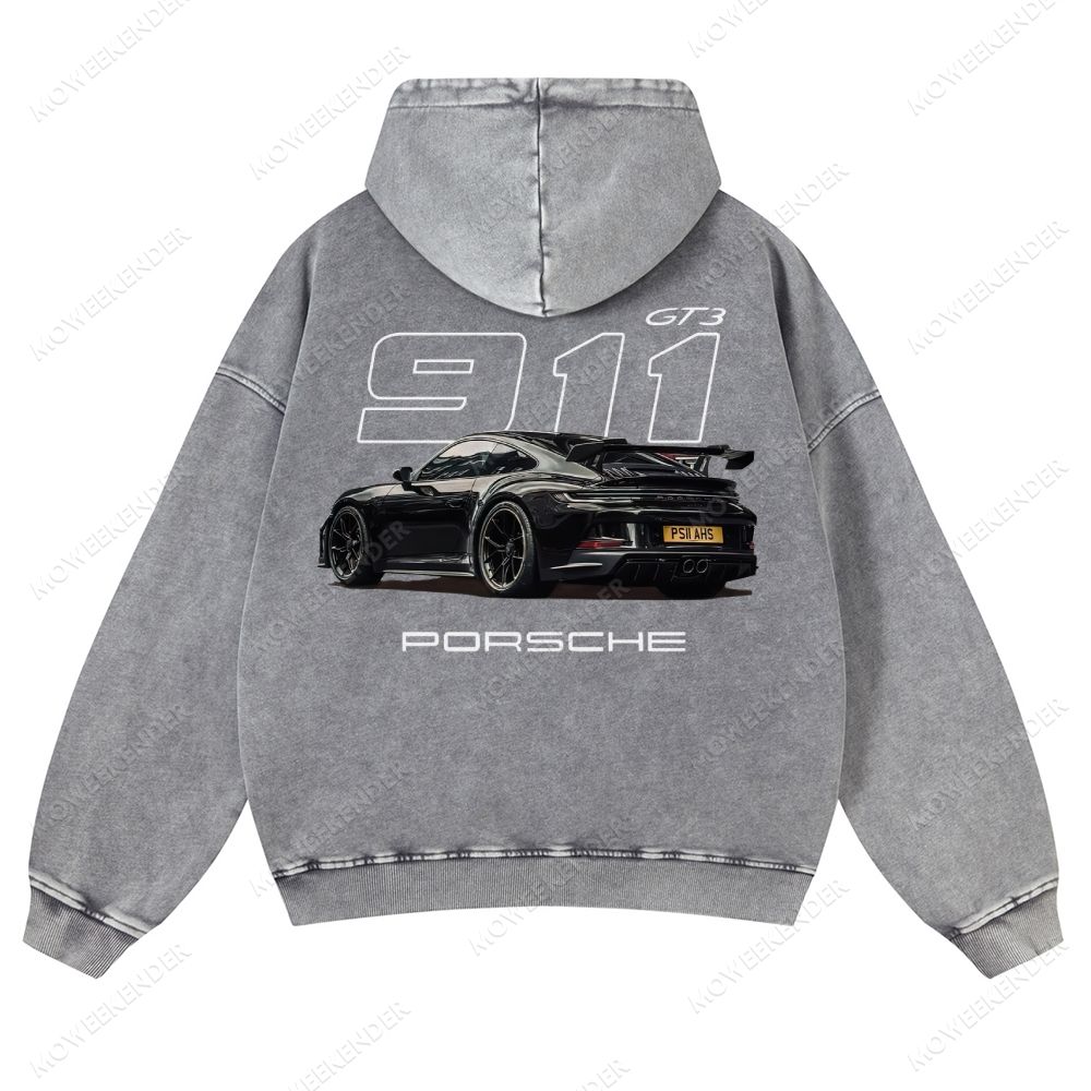 911 Racing Cars Unisex Fit Vintage Washed Hoodie
