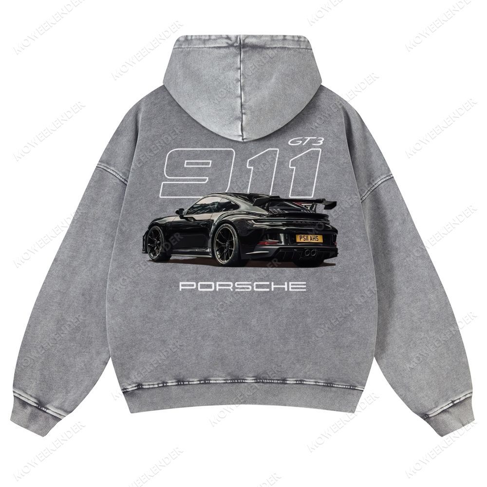 911 Racing Cars Unisex Fit Vintage Washed Hoodie