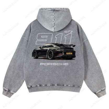 911 Racing Cars Unisex Fit Vintage Washed Hoodie