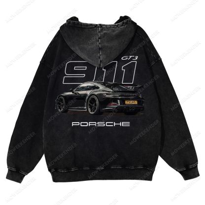 911 Racing Cars Unisex Fit Vintage Washed Hoodie