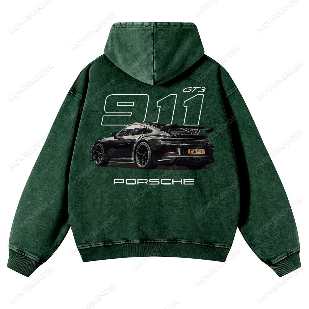 911 Racing Cars Unisex Fit Vintage Washed Hoodie
