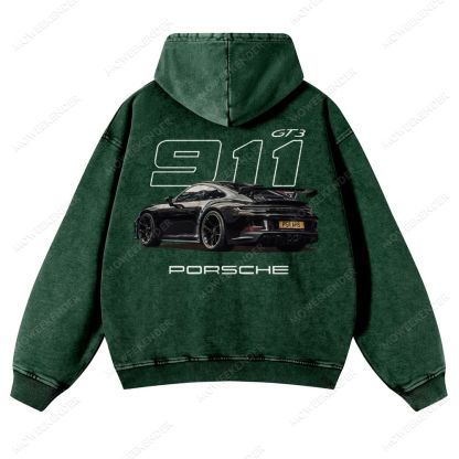 911 Racing Cars Unisex Fit Vintage Washed Hoodie