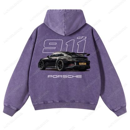 911 Racing Cars Unisex Fit Vintage Washed Hoodie