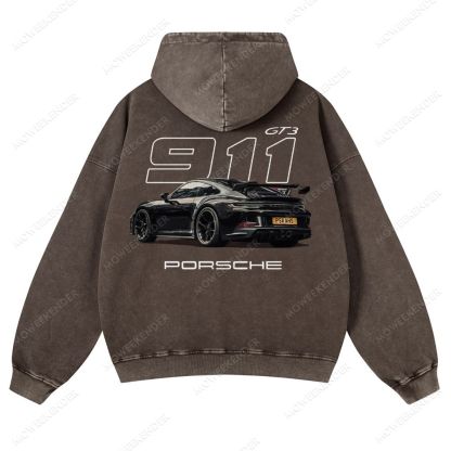 911 Racing Cars Unisex Fit Vintage Washed Hoodie