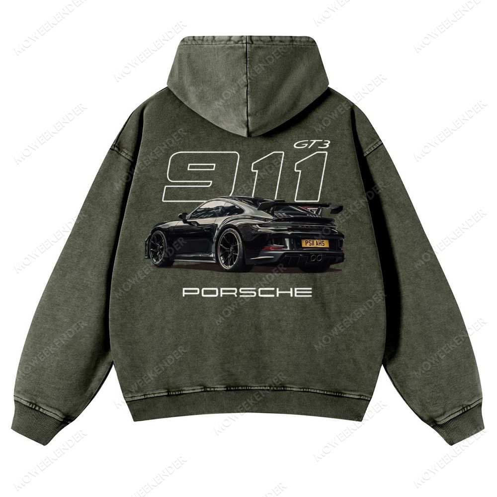911 Racing Cars Unisex Fit Vintage Washed Hoodie