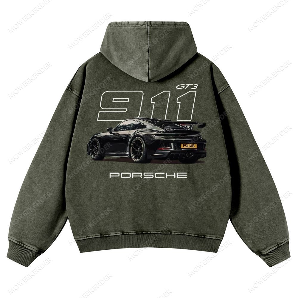 911 Racing Cars Unisex Fit Vintage Washed Hoodie