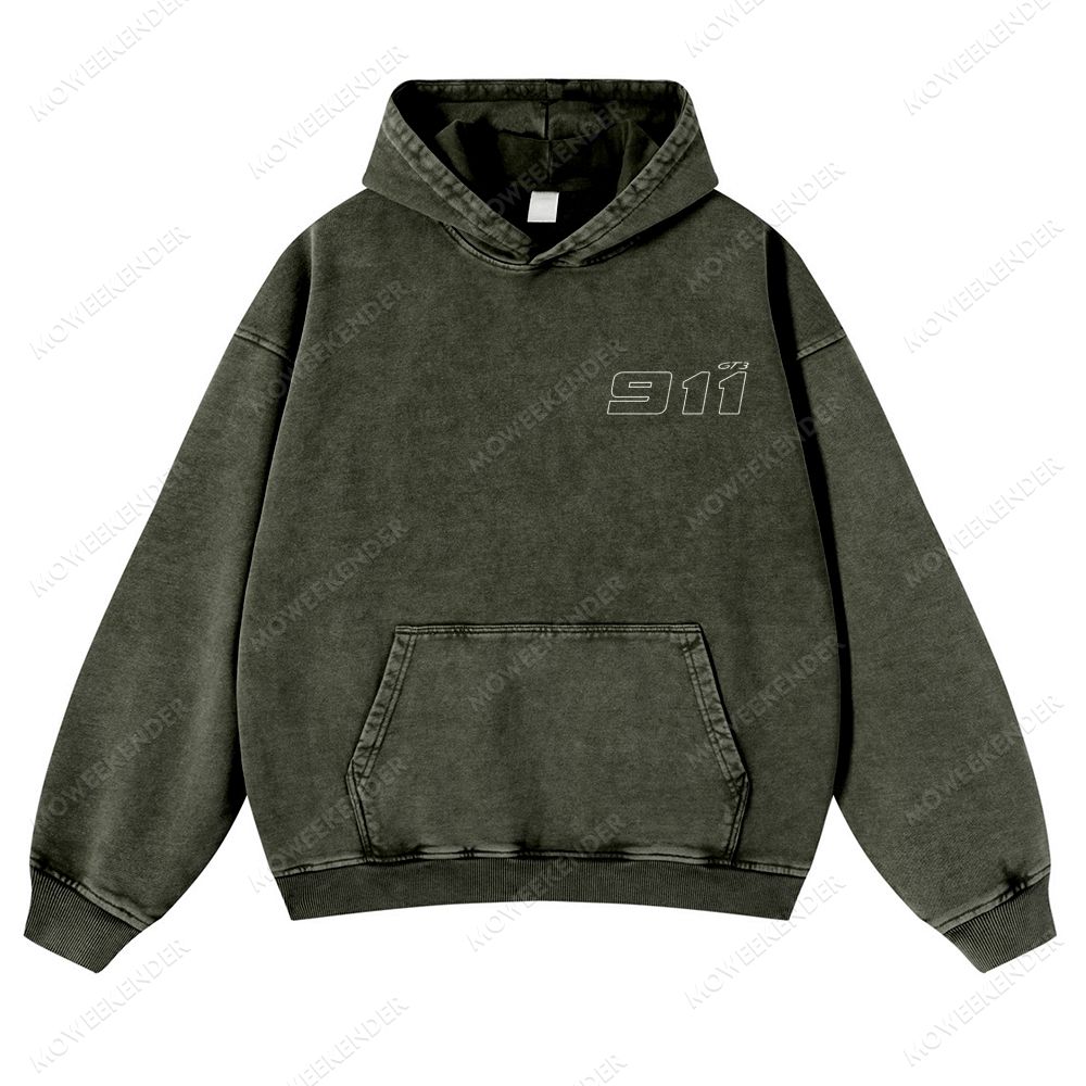 911 Racing Cars Unisex Fit Vintage Washed Hoodie