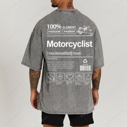 Motorcyclist Unisex Fit Washed T-Shirt