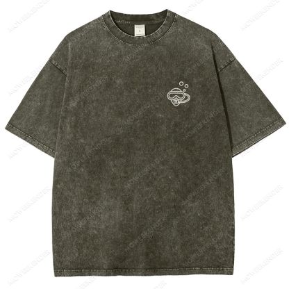 Diver QR Code Custom Unisex Fit Washed T-Shirt