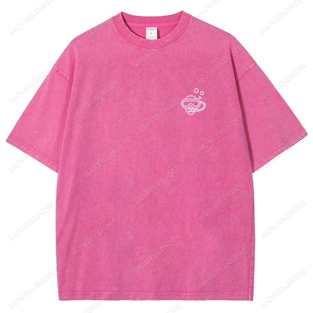 Diver QR Code Custom Unisex Fit Washed T-Shirt