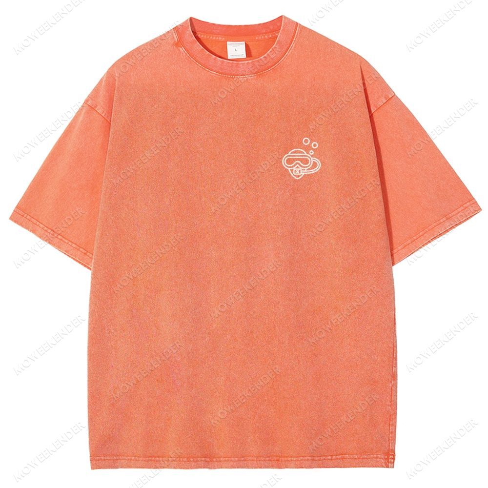 Diver QR Code Custom Unisex Fit Washed T-Shirt