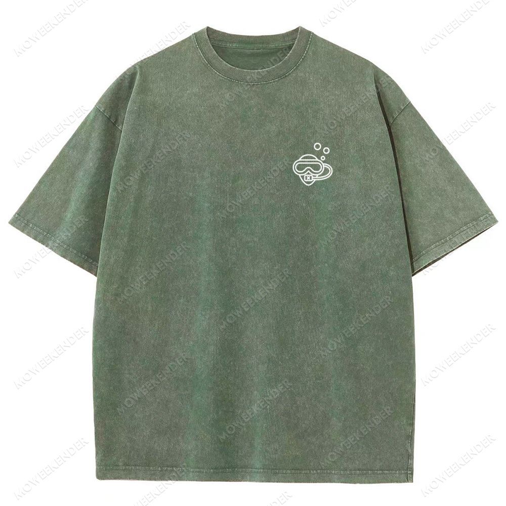 Diver QR Code Custom Unisex Fit Washed T-Shirt