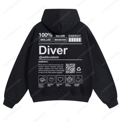 Diver QR Code Custom Unisex pure cotton sweatshirt