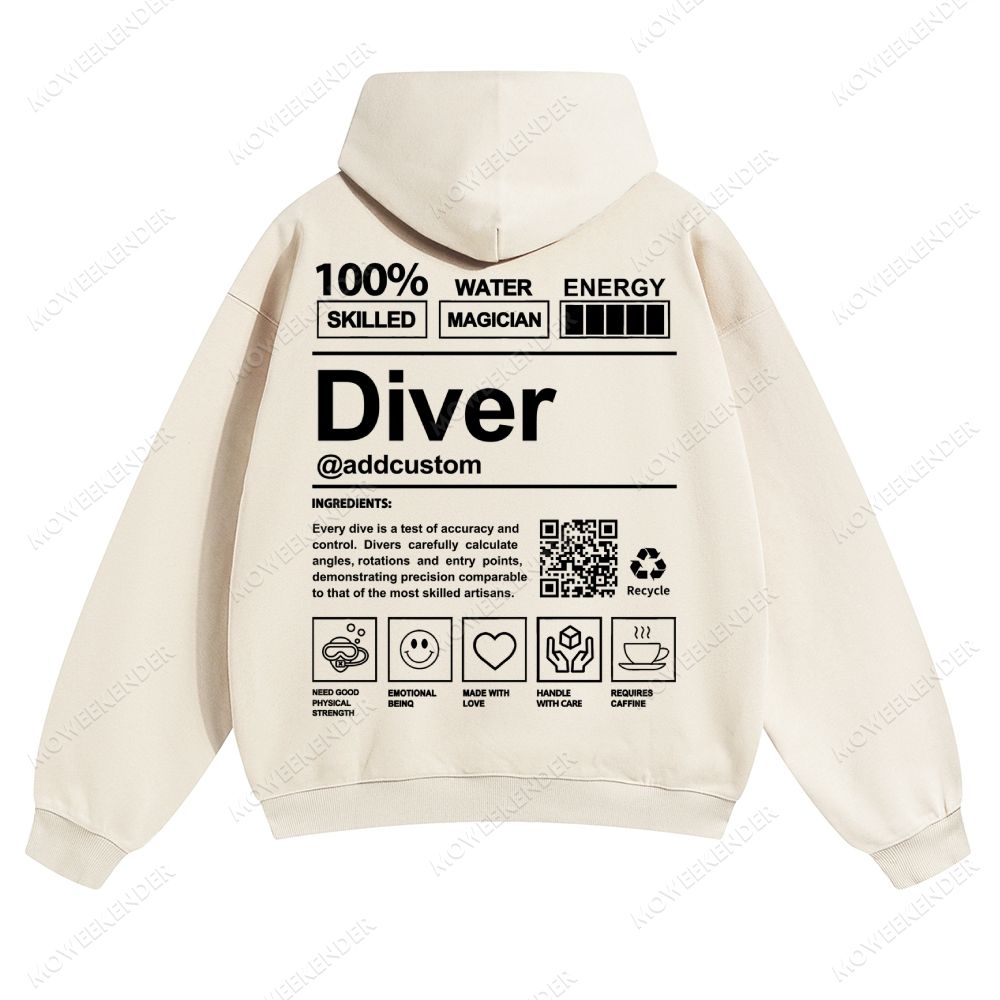 Diver QR Code Custom Unisex pure cotton sweatshirt