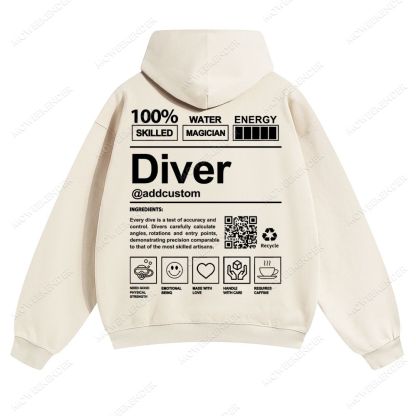 Diver QR Code Custom Unisex pure cotton sweatshirt