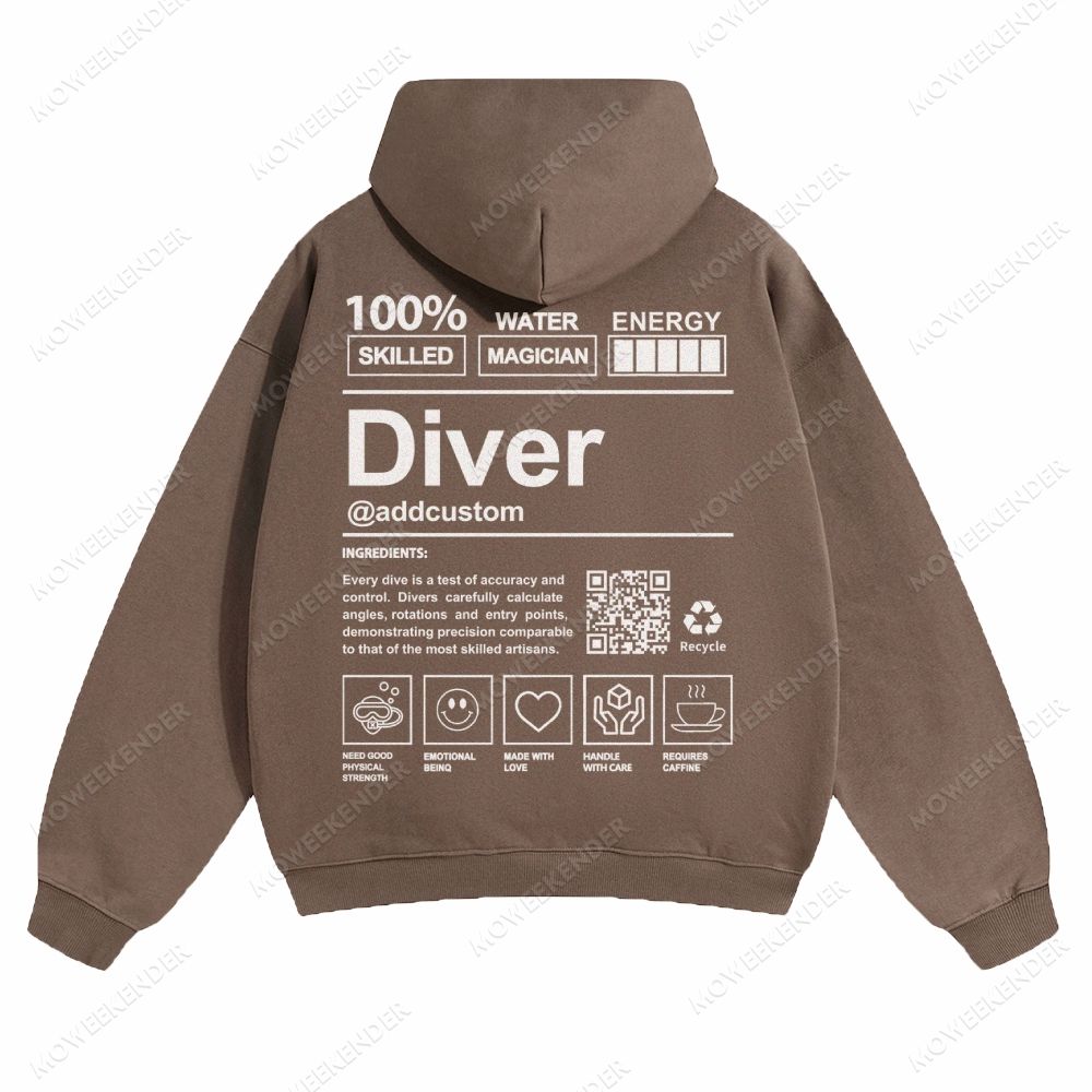 Diver QR Code Custom Unisex pure cotton sweatshirt
