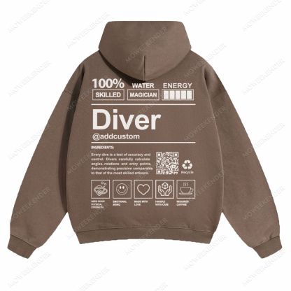 Diver QR Code Custom Unisex pure cotton sweatshirt