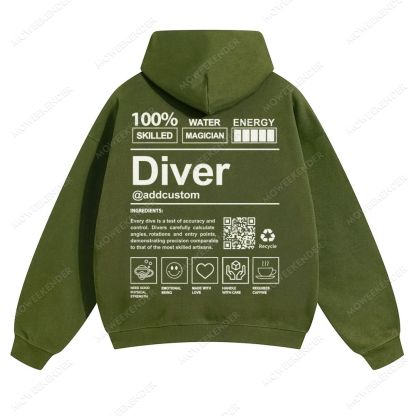 Diver QR Code Custom Unisex pure cotton sweatshirt