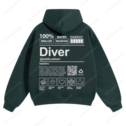 Diver QR Code Custom Unisex pure cotton sweatshirt