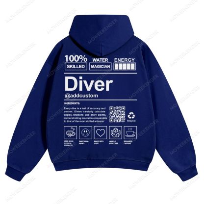 Diver QR Code Custom Unisex pure cotton sweatshirt