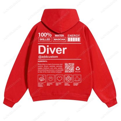Diver QR Code Custom Unisex pure cotton sweatshirt