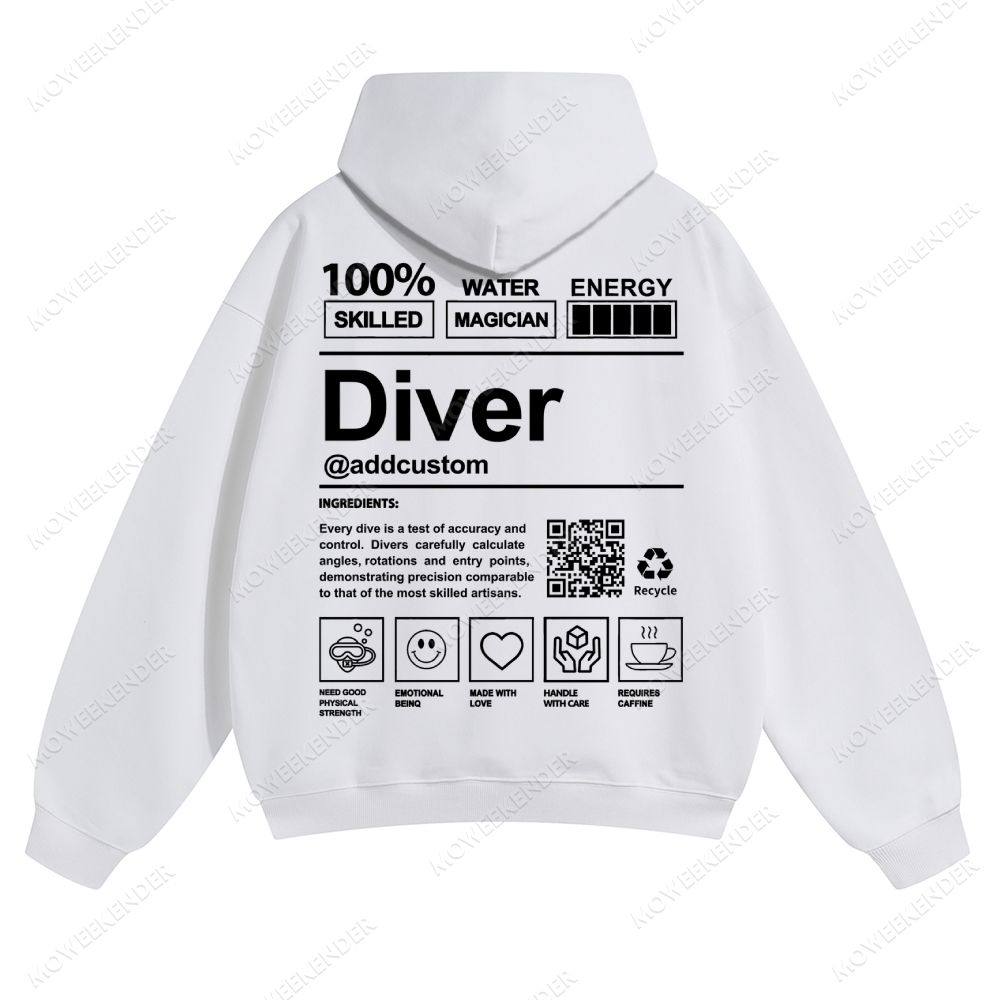 Diver QR Code Custom Unisex pure cotton sweatshirt