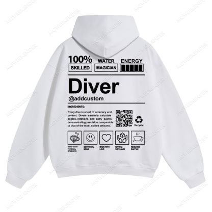 Diver QR Code Custom Unisex pure cotton sweatshirt