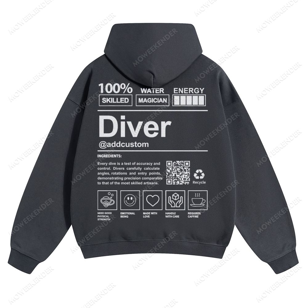 Diver QR Code Custom Unisex pure cotton sweatshirt