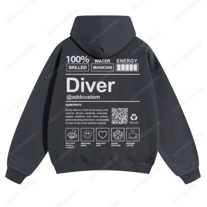 Diver QR Code Custom Unisex pure cotton sweatshirt