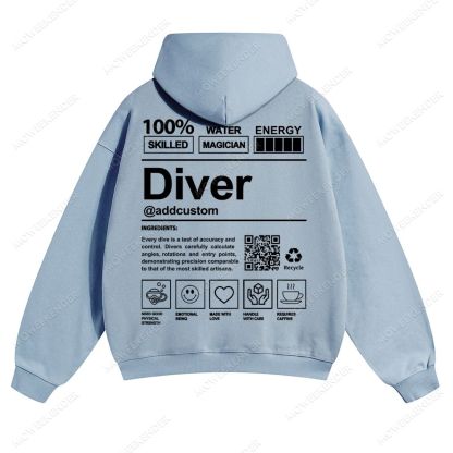 Diver QR Code Custom Unisex pure cotton sweatshirt