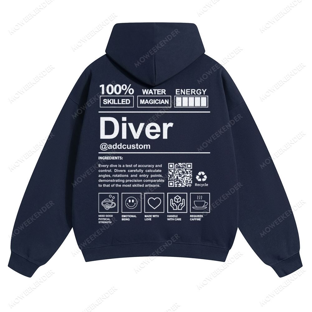 Diver QR Code Custom Unisex pure cotton sweatshirt