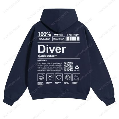 Diver QR Code Custom Unisex pure cotton sweatshirt