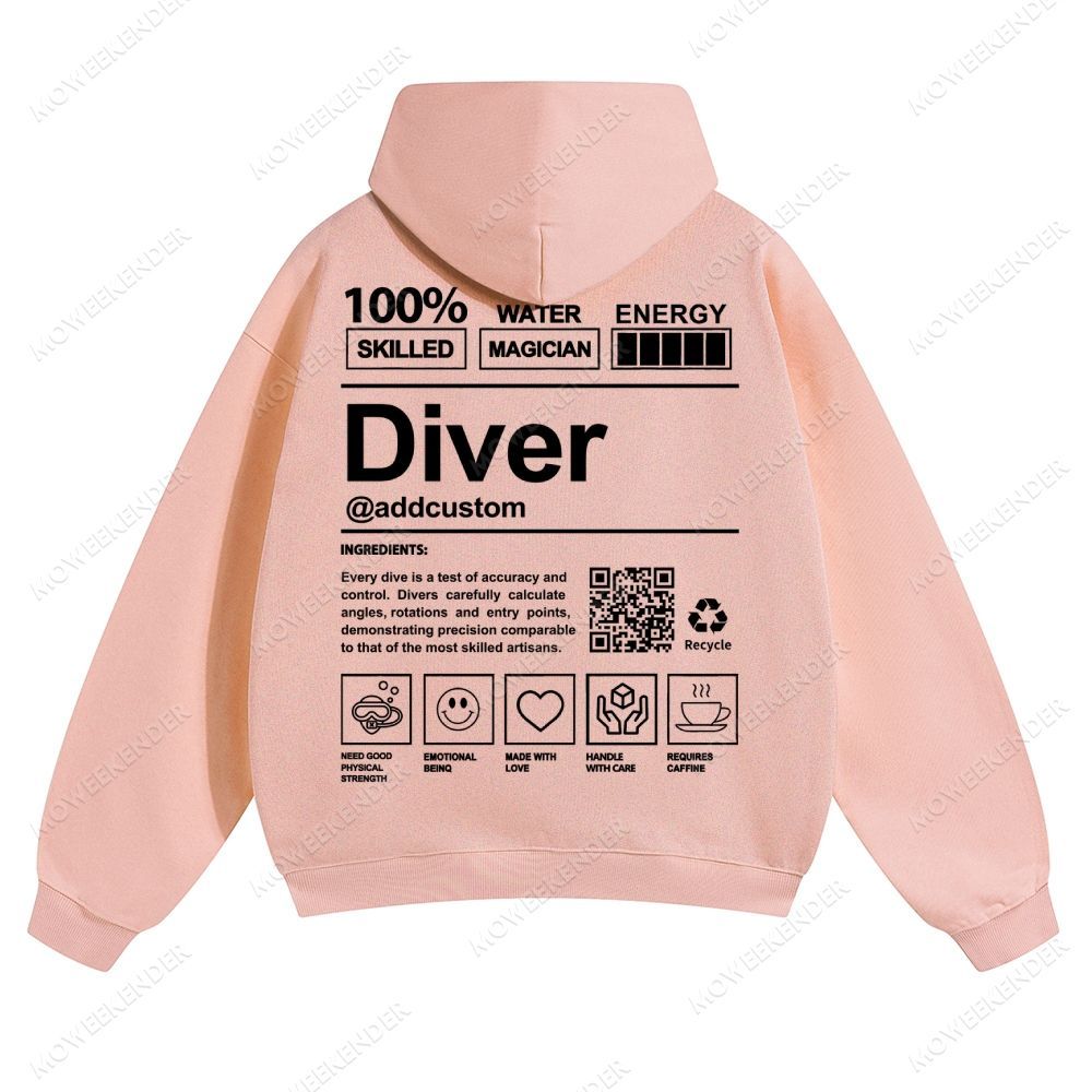 Diver QR Code Custom Unisex pure cotton sweatshirt