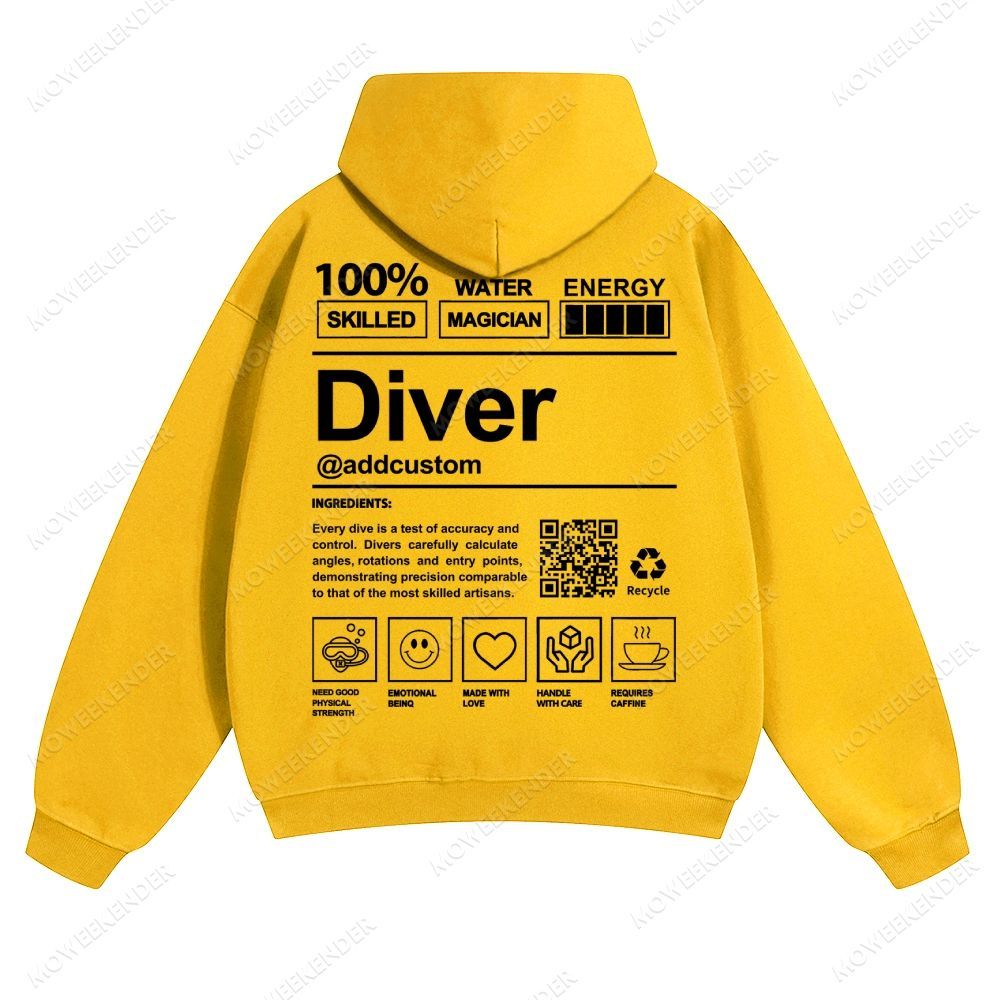 Diver QR Code Custom Unisex pure cotton sweatshirt