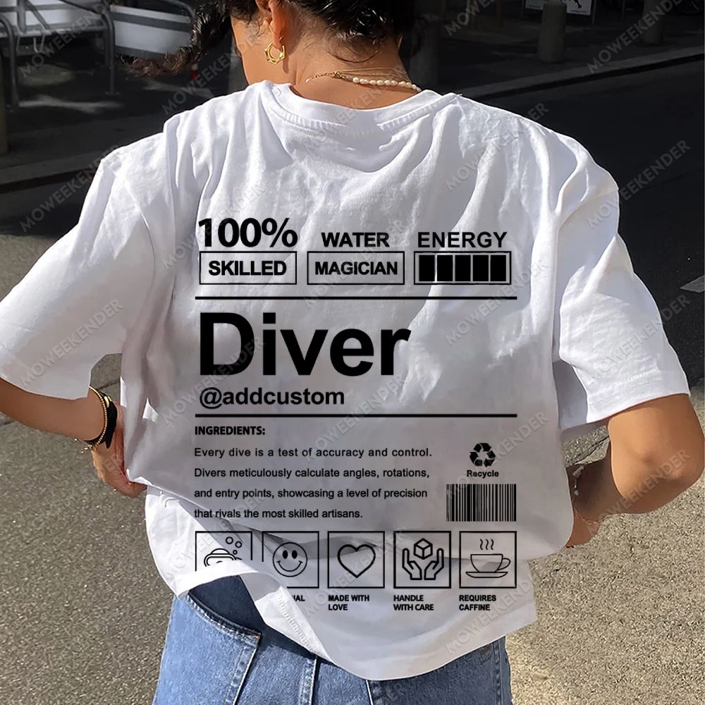 Diver Custom Unisex Cotton T-Shirt