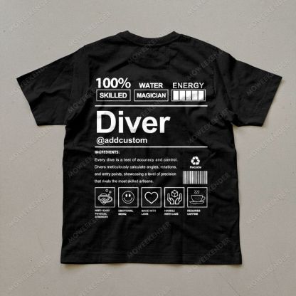 Diver Custom Unisex Cotton T-Shirt